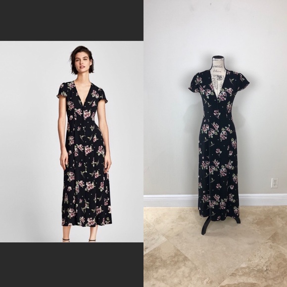 Zara Dresses & Skirts - Zara Floral Maxi Dress Size XS